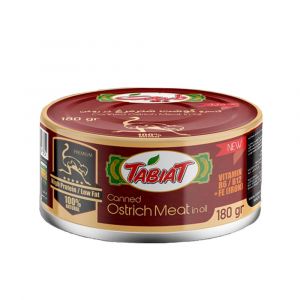 كنسروگوشت شترمرغ در روغن طبیعت 180گرمی