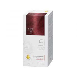 کیت رنگ موی زی فام شماره 6.66 شرابی اتشین  50 میلی لیتری